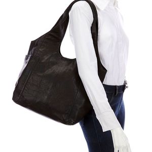 Lucky Brand Black Leather Tote Bag NEW!